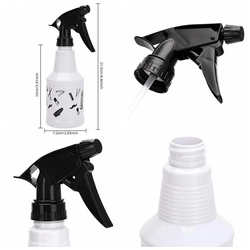 

250-500ML Salon Hairdressing Spray Bottle Pro Refillable Empty Bottle Fine Mist Water Sprayer Barbershop Accessories Tool