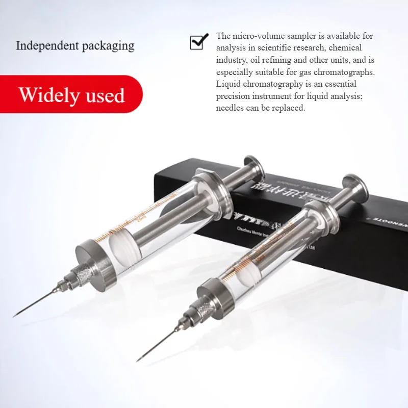 Micro injector 2.5ml5ml10ml25ml50ml gas chromatograph liquid phase syringe with needle precision