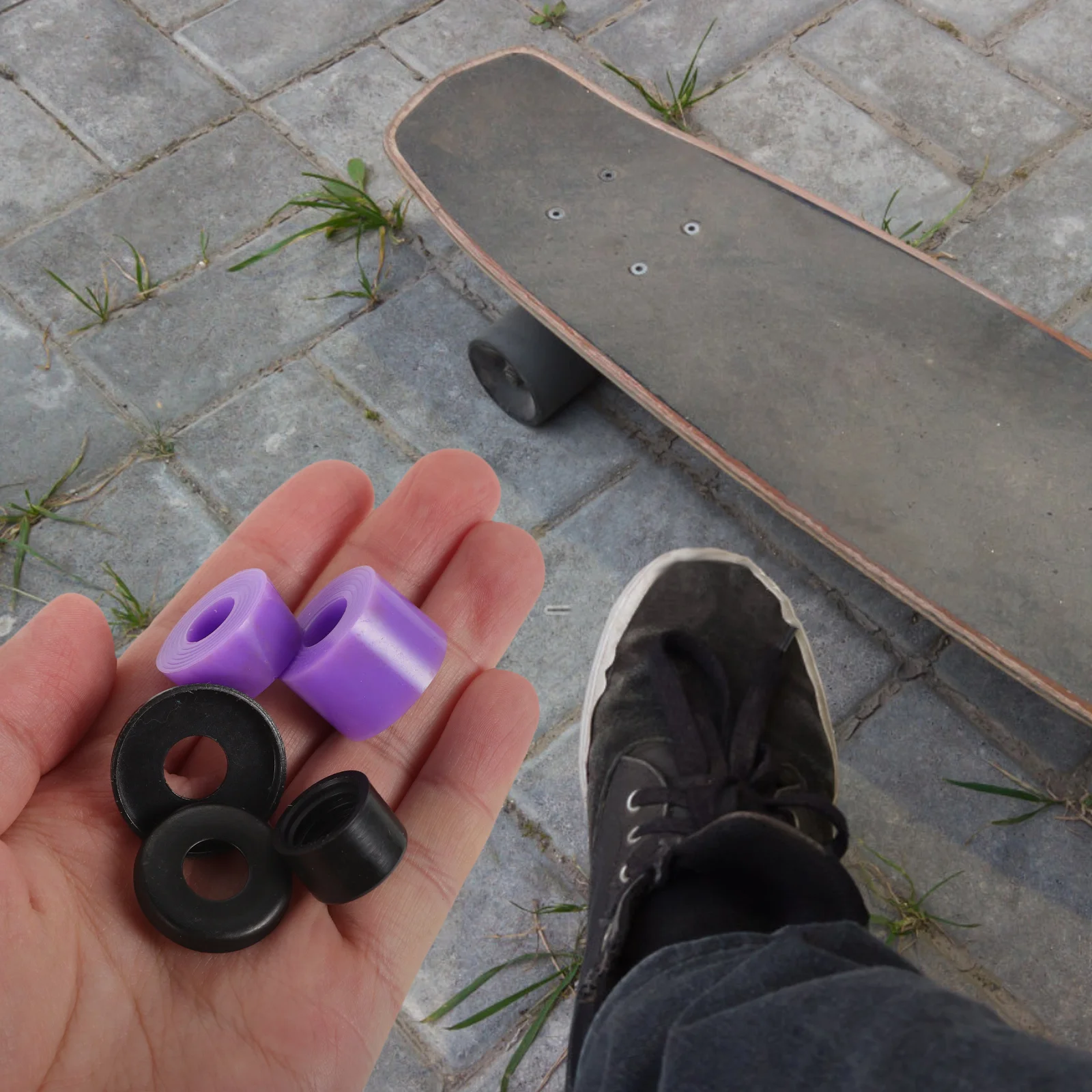 Stylish Purple Skateboard Bushings PU Shock Absorbers Enhanced Stability for Longboard Parts Longboard Bushings