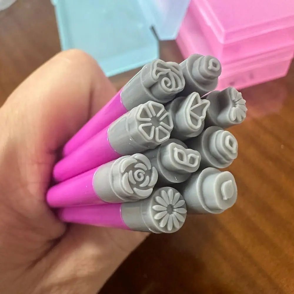 4/610/15PCS Maniküre Werkzeuge Nail art Stempel Stift Set Blume Malerei Zeichnung Nail art Pinsel Nagel Dekoration werkzeug Langlebig