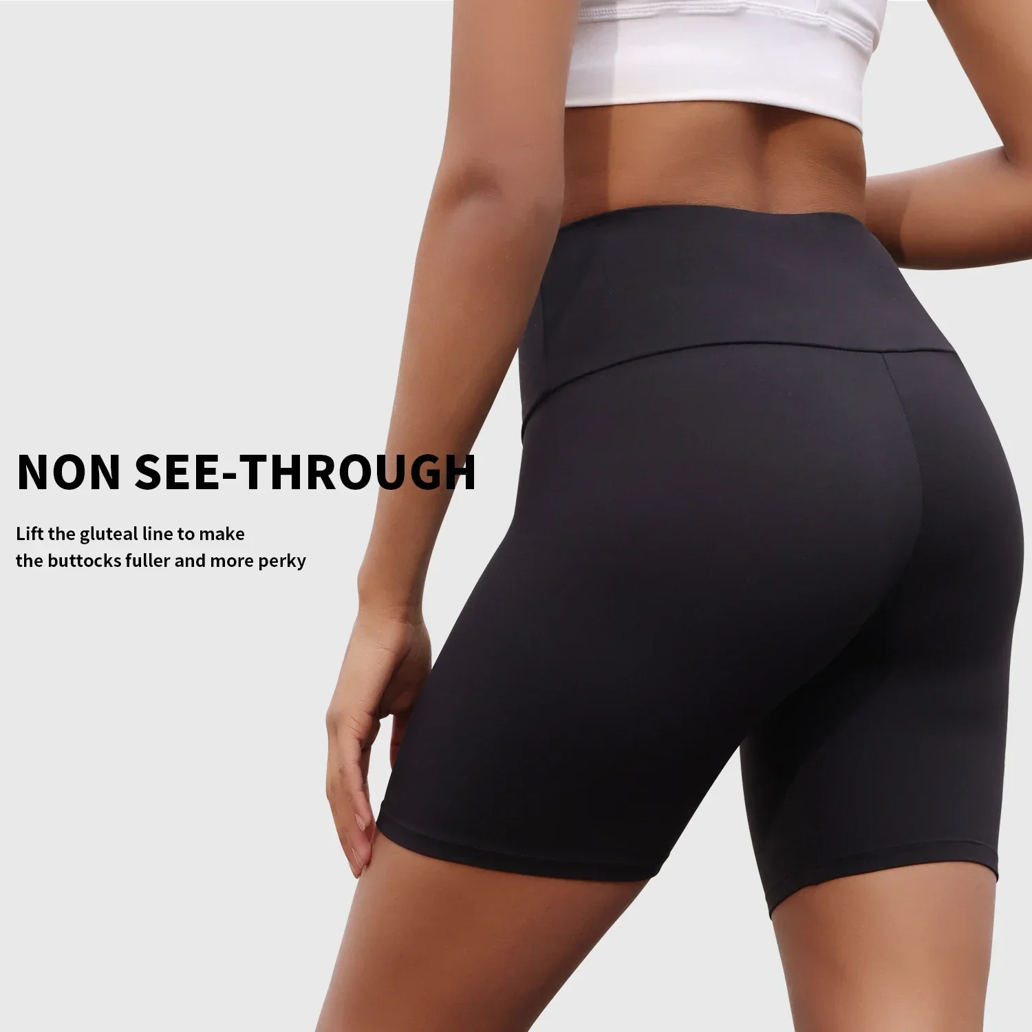 Women's High Waisted Biker Shorts Super Soft Tummy Control No See Through Workout Yoga Running Athletic Push Up Gym Fitness