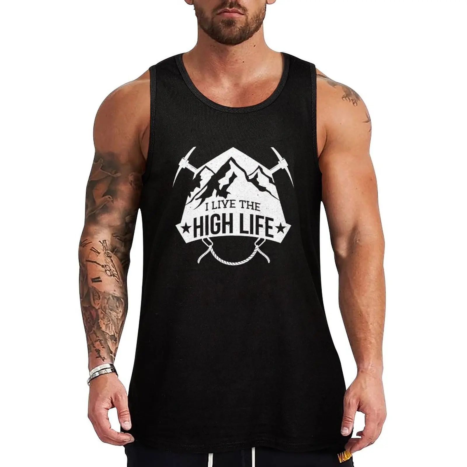 

Mountain Climbing Logo T Shirt Tank Top Vest male summer clothes man 2025