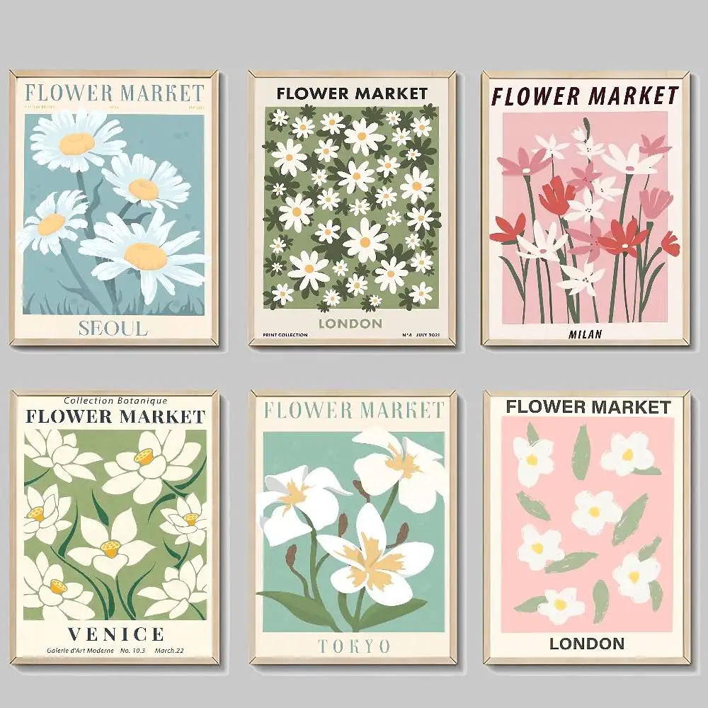 Flower Market Art Good Quality Prints And Posters HD Quality Poster Wall Art Painting Study Home Decor