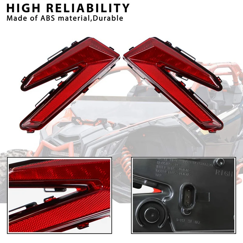 LED Taillights For Can-Am Maverick X3 XDS XRS Max Turbo R 2017-2023, Red Brake Stop Lights Accessories 710004744