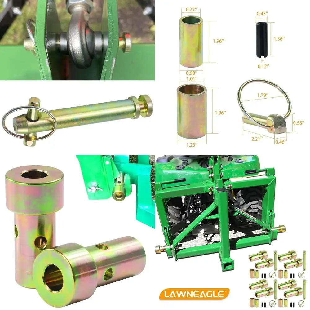 

Heavy Duty Quick Hitch Adapter Bushings with Top Link Pin and Lynch Pin Replacement for Tractor Hitch