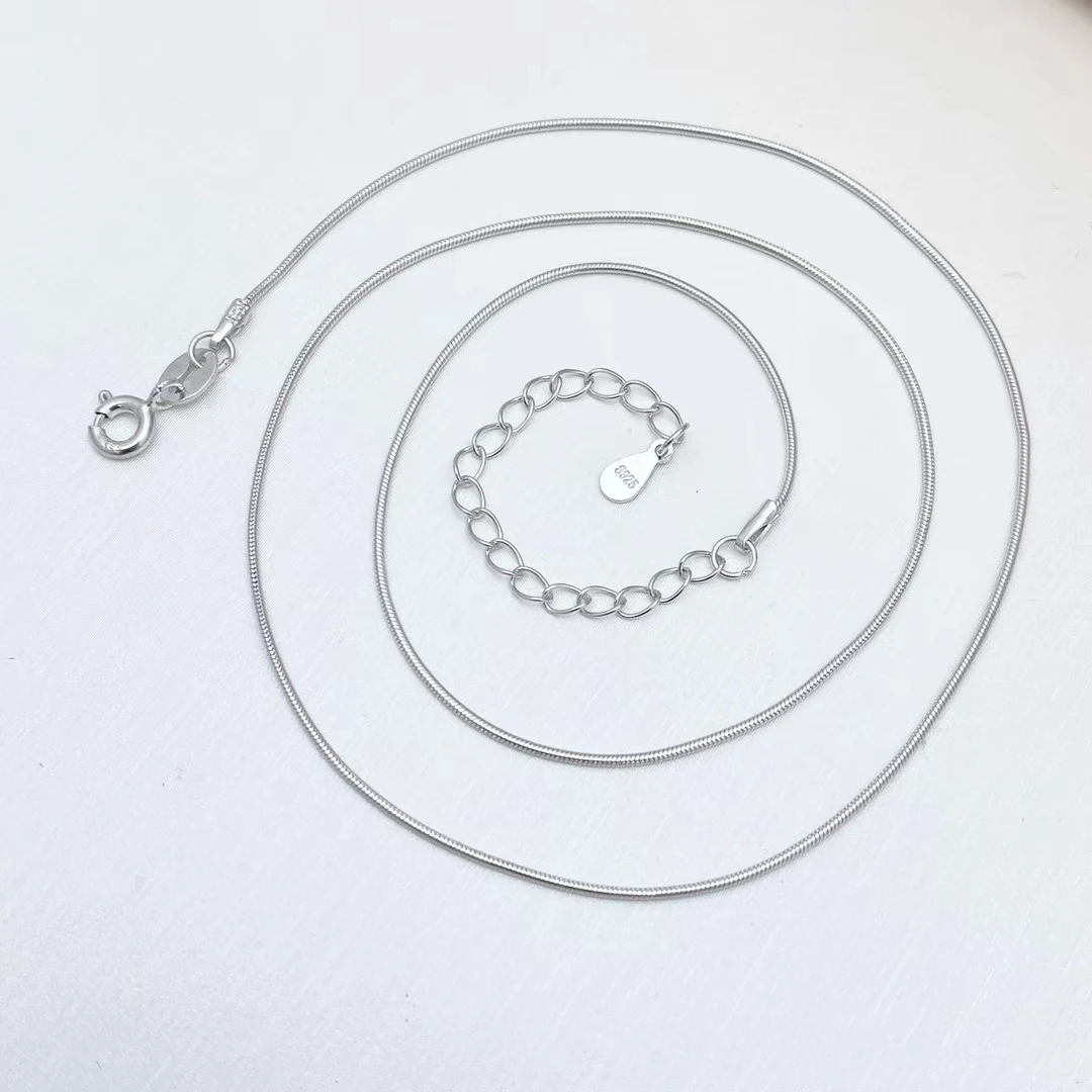 

Оптовая продажа змеиная цепочка длиной 45 см, ожерелье из стерлингового серебра 925 пробы, 5 шт./лот