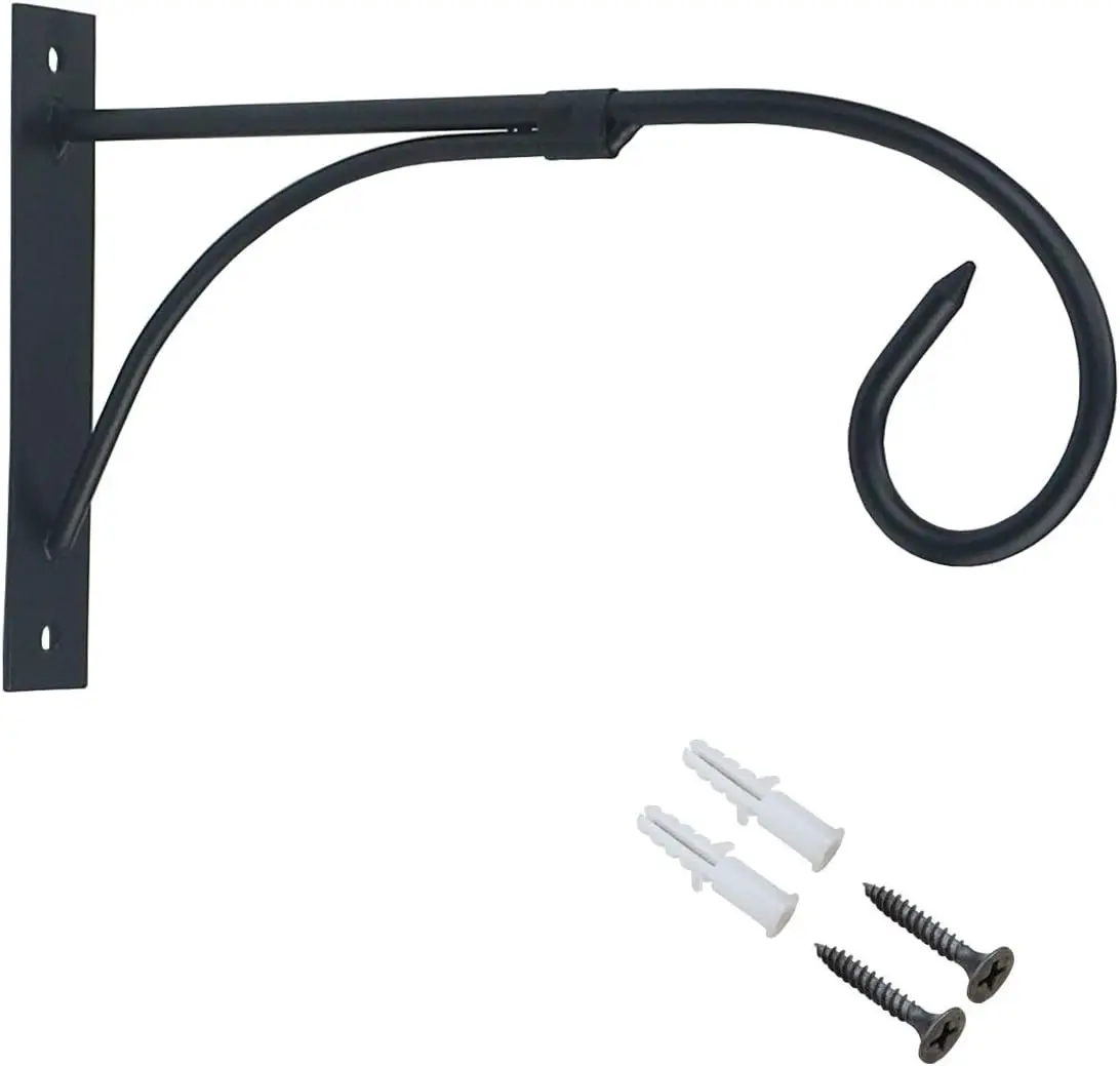 

Железные настенные крючки для ветряных колокольчиков, цветочных корзин, декоративных растений, фонарей, кормушек для птиц - для использования внутри и снаружи помещений