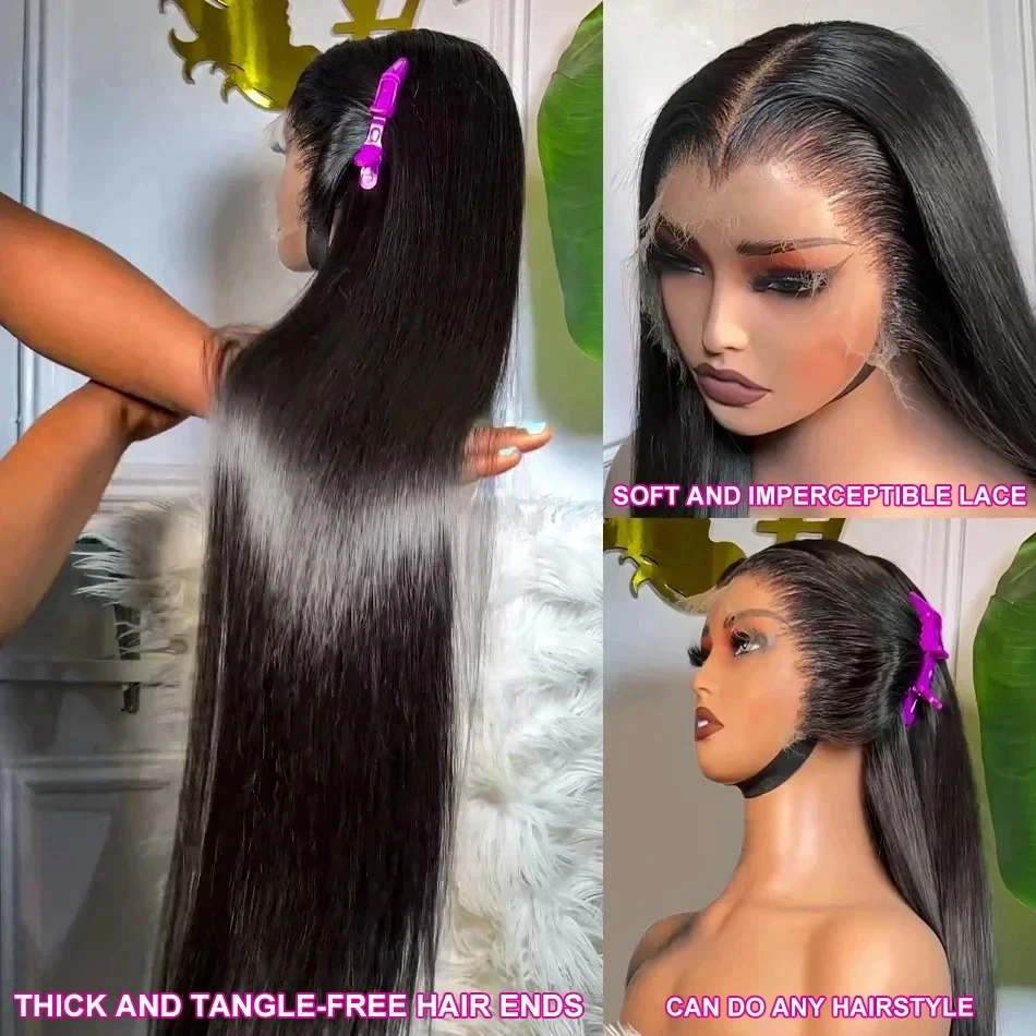 180 الكثافة مستقيم 13x6 Hd الدانتيل الباروكات الأمامية شعر الإنسان 30 40 بوصة تسليط الضوء على شعر مستعار شعر الإنسان قبل قطعها الباروكات الملونة للنساء