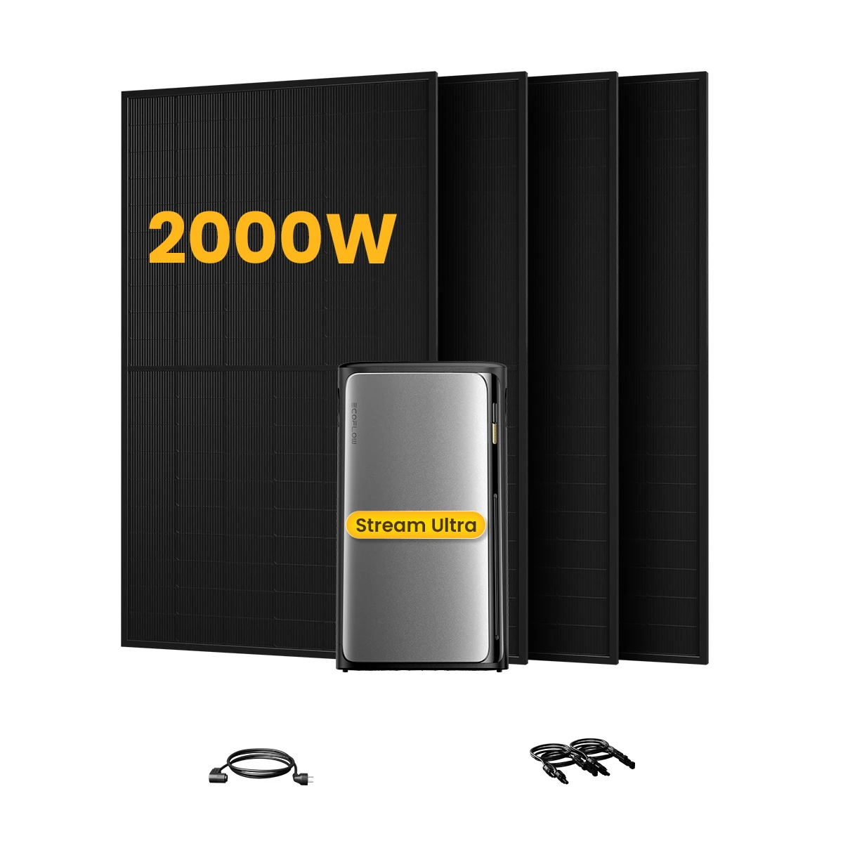 ECOFLOW Stream Ultra 2000W Balkonkraftwerk mit Speicher 1,92kWh Speicher 800W