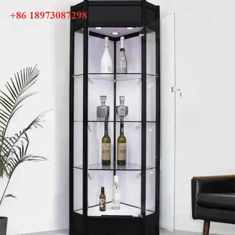 

Display Living Room Wine Cabinets Glass Modern Storage Liquor Wall Corner Meuble Vin European Wine Cabinets Furniture QF50JG