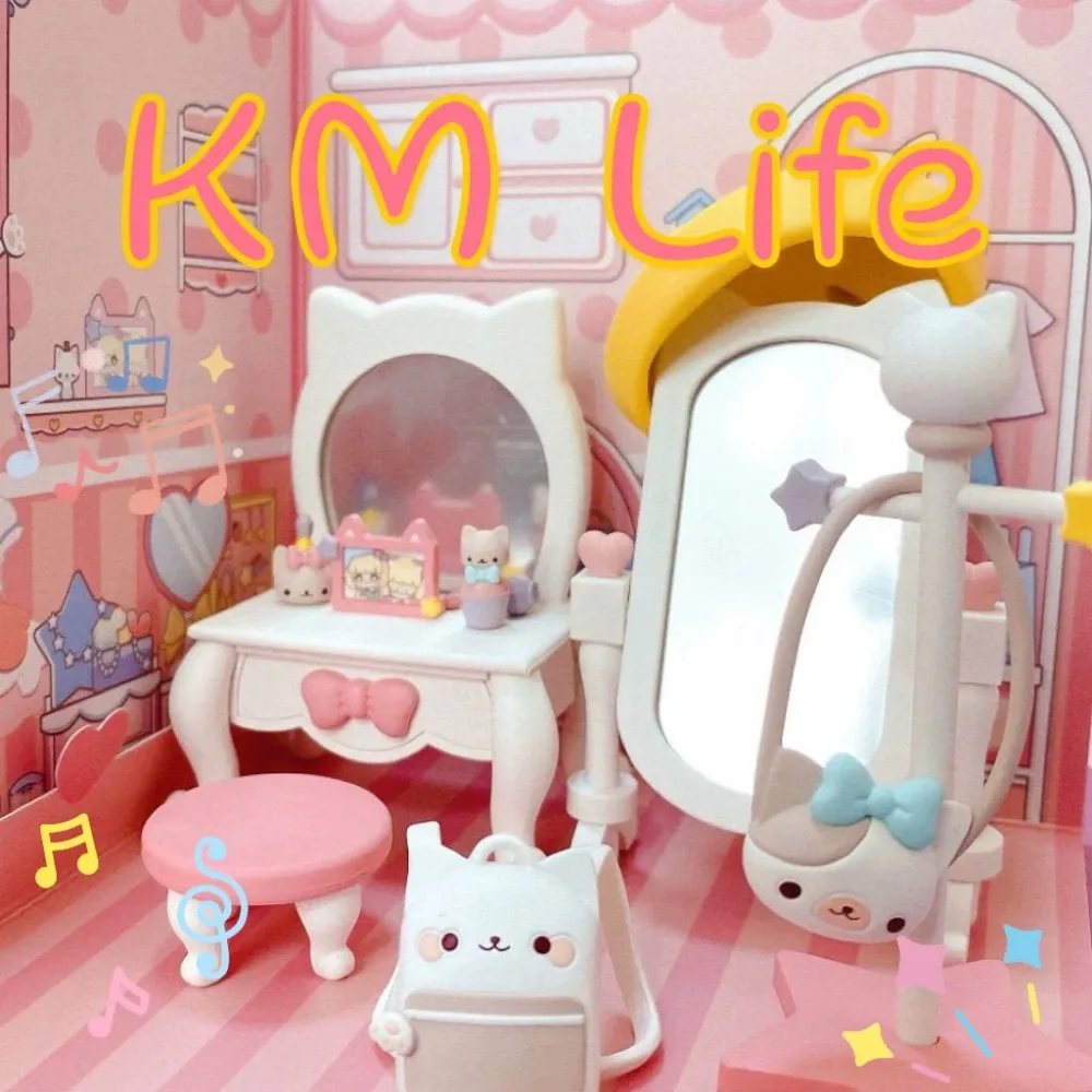 حقيقي كيمي ميكي صندوق أعمى KMLife المنزل أثاث صغير مصغرة الدعائم المشهد DIY اللعب منزل فتاة لعبة هدية
