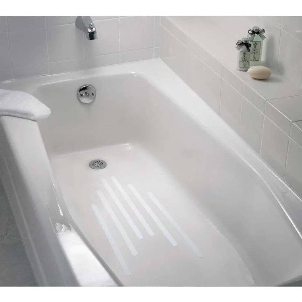 24 Pcs Bath Safety Strips Grip Tape for Tubs Shower Non Slip Treads Floor Sticker Anti Stickers