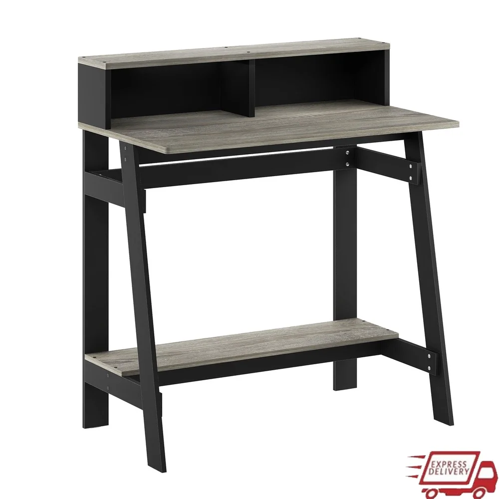 

Sturdy A Frame Computer Desk with Hutch Eco-Friendly Particle Board Simple Stylish Design Home Office Assembly Required