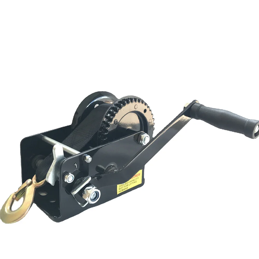 Manual Hand Crank Winch 3500 lbs Pulling Capacity, Boat Trailer Winch Heavy Duty Rope Crank for Trailer Boat or ATV Towing