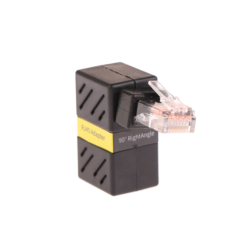 360° Rotatable Network Plug RJ45 Gigabit Adapter 90 Degrees Right Angle Elbow Universal Male To Female Converter