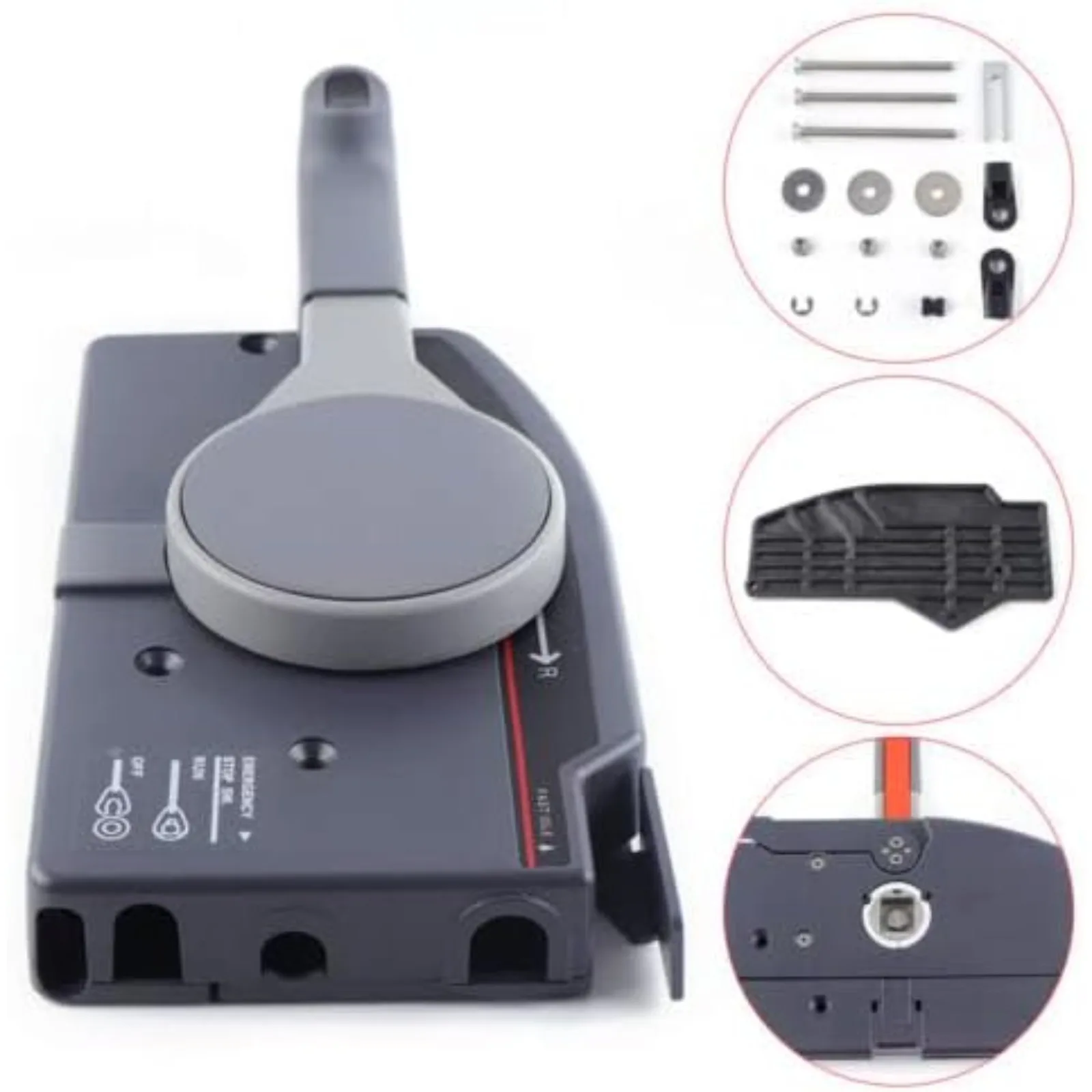 

Outboard Remote Control Box, Side Mount Throttle Control Box with Cable Key Forward Reverse Lever for Boat Outboard Motor