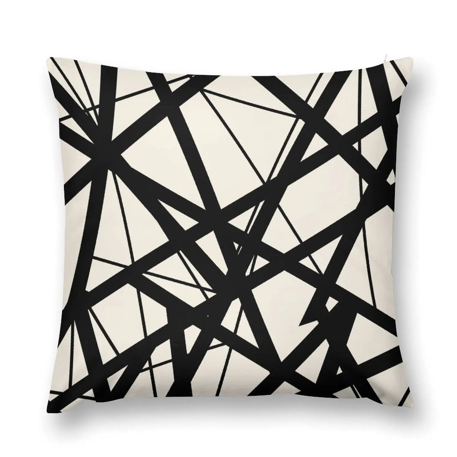 EVH: authentic Black & White Stripes design (eggshell) Throw Pillow Pillow Case Decorative Cushion pillow