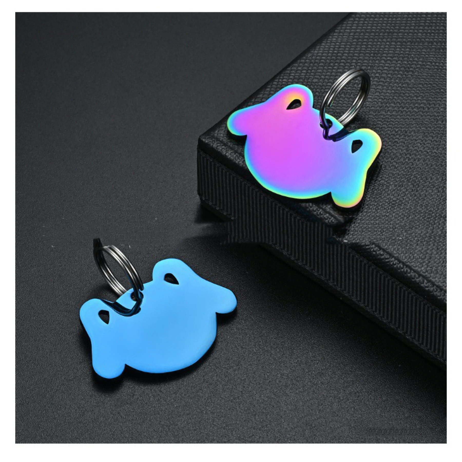 

20 Pieces Stainless Steel 36x25x1.7mm Dog Head Customized Engraved Dog Tag Cat Tag Fashion Accessories Pet Tag