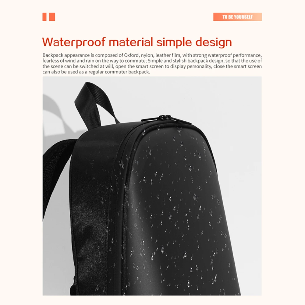 LED Advertising Backpack APP Control Motorcycle Backpack Waterproof Advertising Business Bag for Outdoor Travel