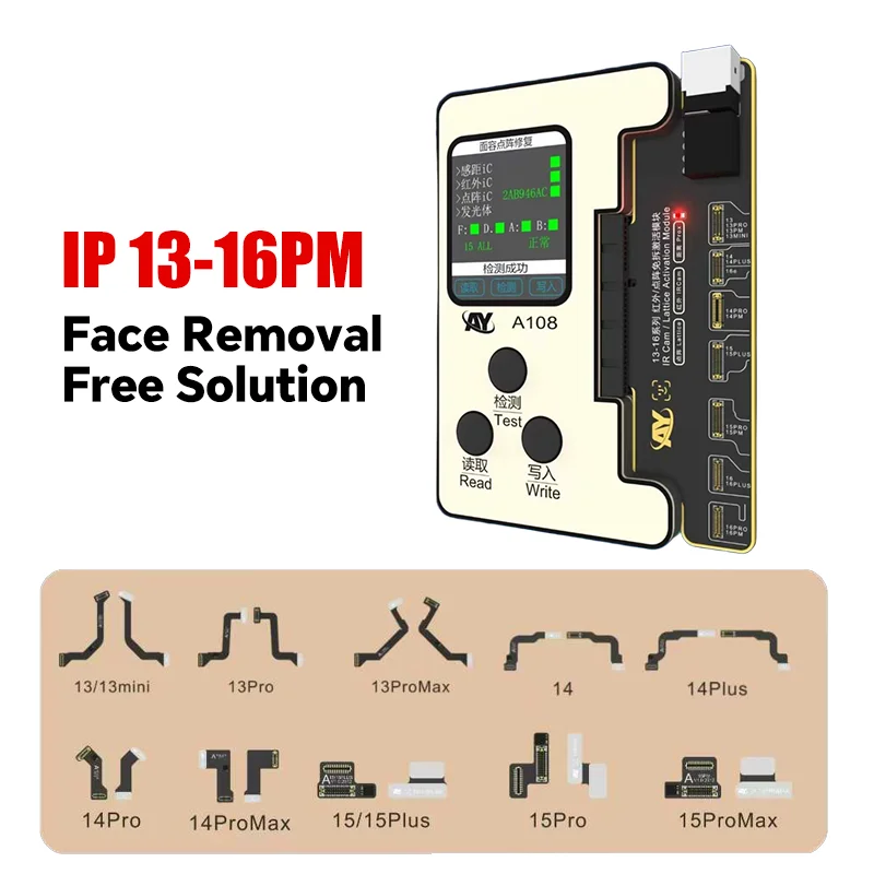 AY A108 BOX Dot Matrix True Tone Battery Programmer for iPhone X-14PROMAX FACE ID Read Write  Dot  Face ID Repair Flex