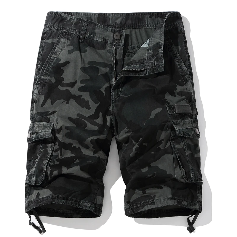 Camouflage Camo Cargo Shorts Men 2024 New Mens Casual Shorts Male Loose Work Shorts Man Outdoor Hiking Short Pants Plus Size