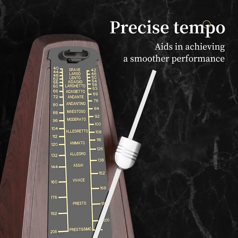 Romusic Mechanical Metronome, Universal Metronome for Piano, Guitar, Violin,Drums and Other Instruments