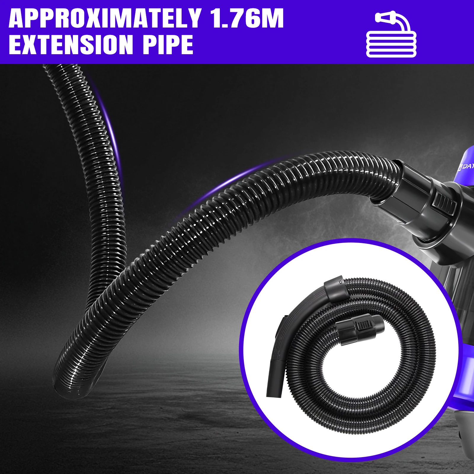 مكنسة كهربائية قوية 1.5 لتر بدون كيس للحيوانات الأليفة والسيارات فلتر HEPA ترجيع تلقائي 4 متر سلك منظف سجادة الأرضيات الصلبة للمنزل