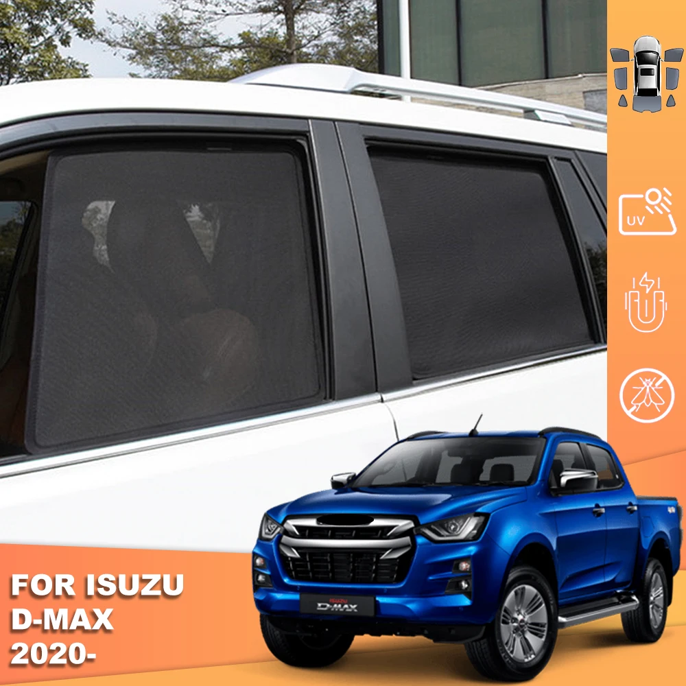 

For Isuzu D-Max MK3 2021 2022 2023 2024 Magnetic Car SunShade Front Windshield Curtain Rear Side Baby Window Sun shade Visor