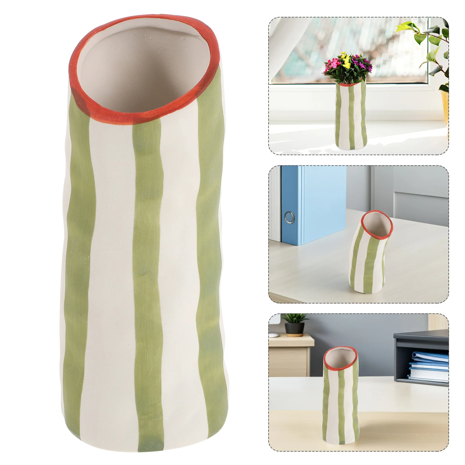 

Ceramic Vase Modern Decorative Flower Pottery for Living Room Entryway Shelf Table Centerpiece Home Decor Ceramic Vase