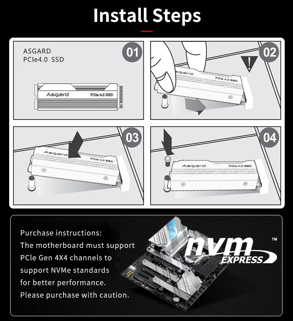 Imagem -05 - Asgard-disco Rígido Interno para Laptop Unidade de Estado Sólido M.2 Ssd Nvme Pcie An4 Mais 1tb 2tb 2280