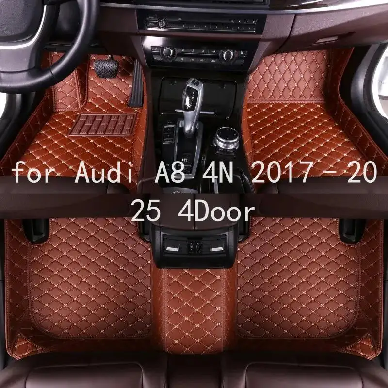 TPE-Set Autofußmatten für Audi A8 4N 2017–2025 4-Türer Wasserdicht Allwetter-Autobespannungen Vollständige Abdeckung 62w234