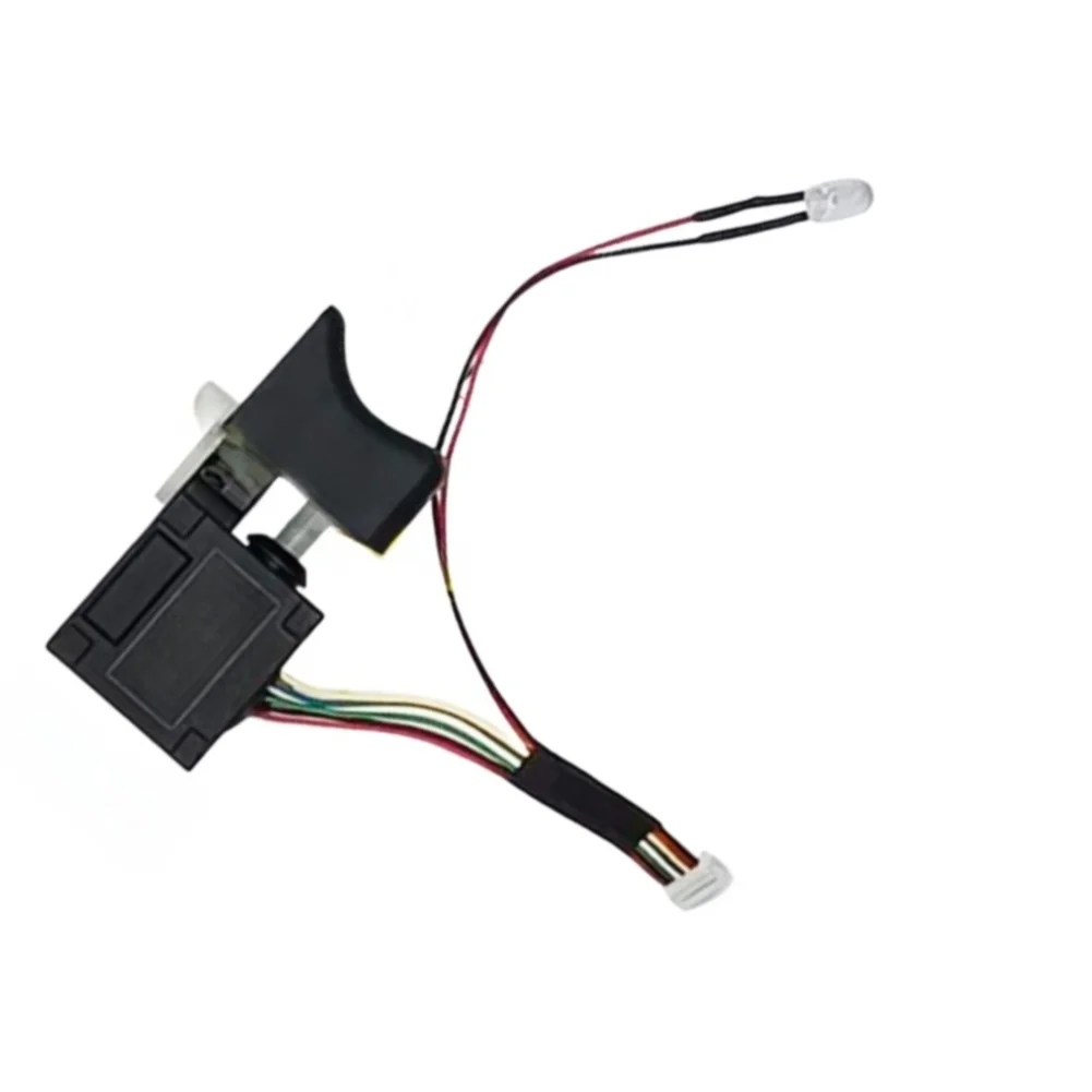 Brushless Drill Switch Compatible with 16.8V and 21V Cordless Tools Featuring Integrated Light and 8-Wire Setup