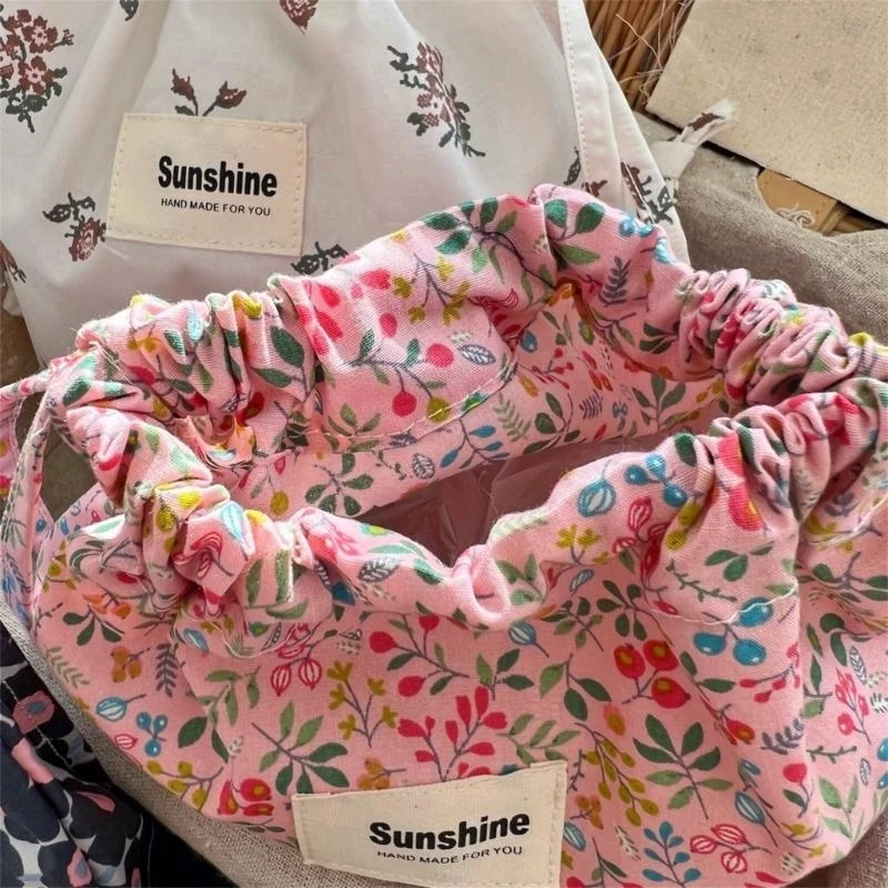 J15U الأزهار طباعة حقيبة الحفاضات حقيبة حفاضات قابلة لإعادة الاستخدام الرباط الحفاض المنظم حقيبة للرضع قابل للغسل حقيبة تخزين