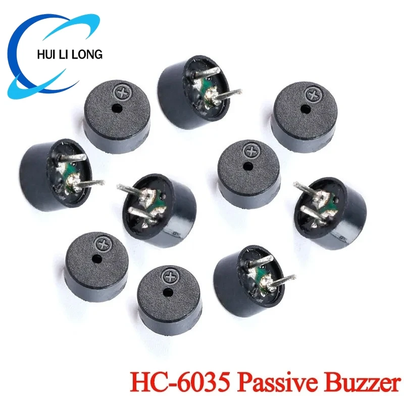 10pcs/5pcs HC-6035 Mini Piezo Passive Buzzer HC6035 AC Buzzer 6X3.5mm 6*3.5 mm Integrated Electromagnetic Speaker 1.5-3V