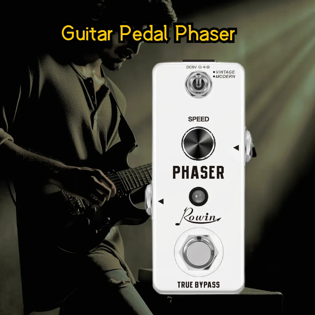 

Rowin-Guitar Phaser Pedal, Analog Phase Effect, Vintage and Modern Modes, Mini Size, True Bypass