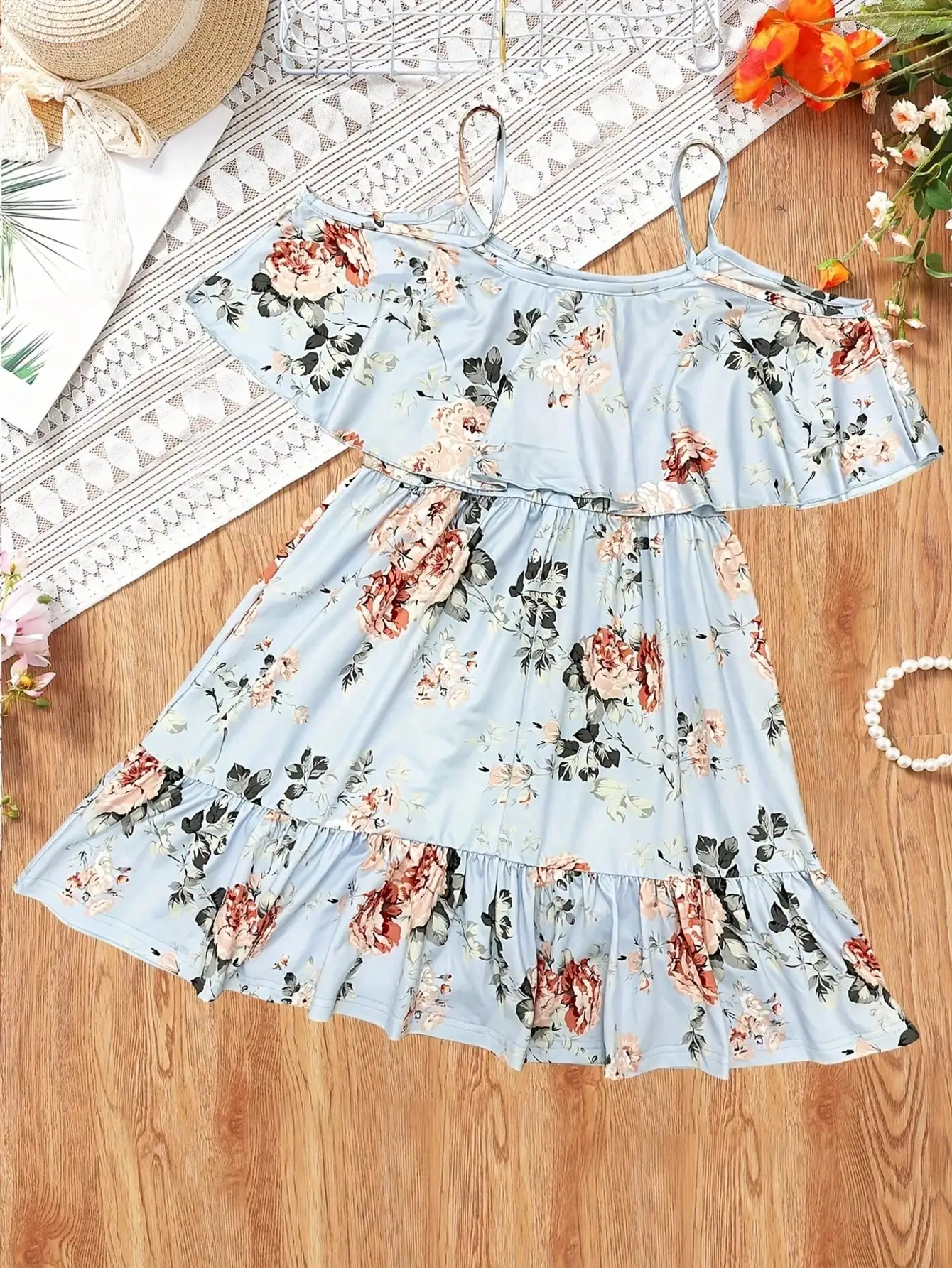 Gaun Boho Bermotif untuk Anak - Romper Floral Print ulasan dan harga