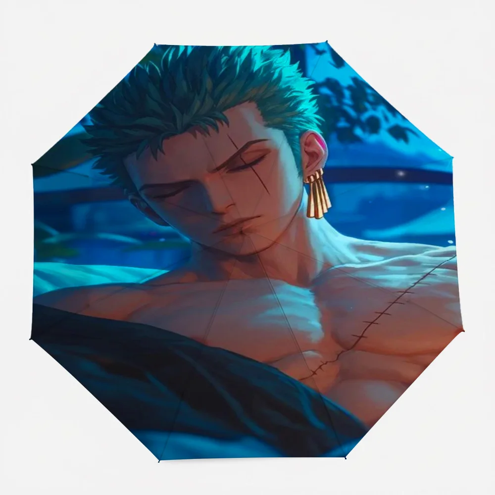 

One Piece Roronoa Zoro Resting Realistic Art Style Green Hair Scarred Body Three Gold Earrings Night Scene Anime Art Automatic F