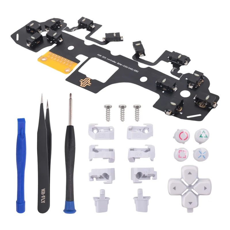 

【Flash-Deal!】Ergonomic Micro-Switch Tactile Clicky Hair Trigger Kit For PS5 Controller BDM-030/040/050 12Key Click Circuit Board