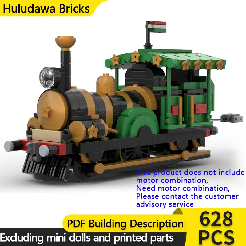 City Car Model MOC Building Bricks Railway Motorized Express Train Modular Technology Children Holiday Gifts Assemble Toys Suit