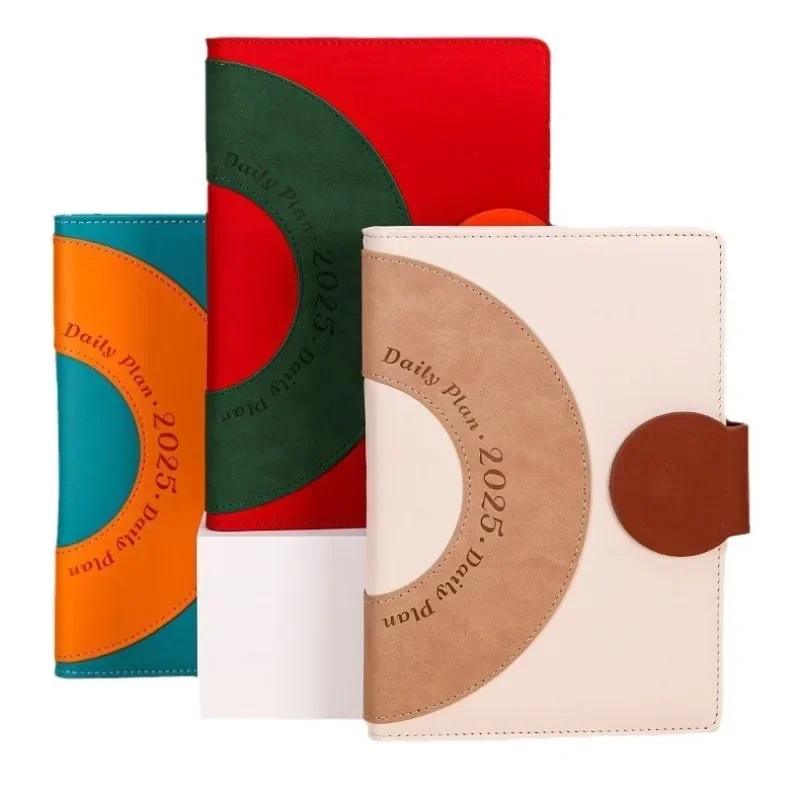 

2025 Schedule Week's Plan Year's Efficiency Manual 365 Day Office Work Notebook Calendar Book Available in Multiple Colors