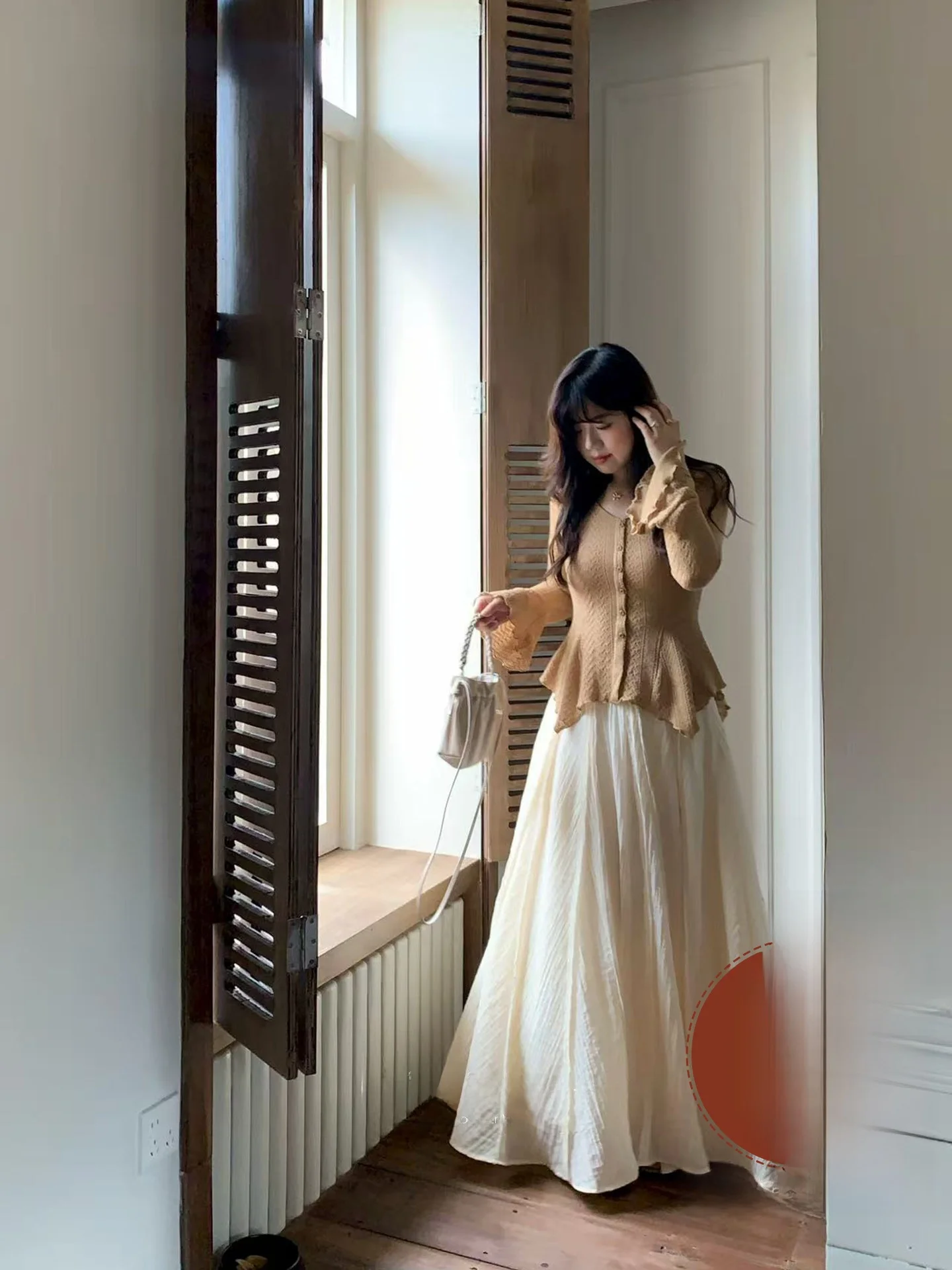 

Модная юбка миди больших размеров с широким подолом и полосатой текстурой для полных женщин, элегантная юбка с высокой талией в стиле фейри.