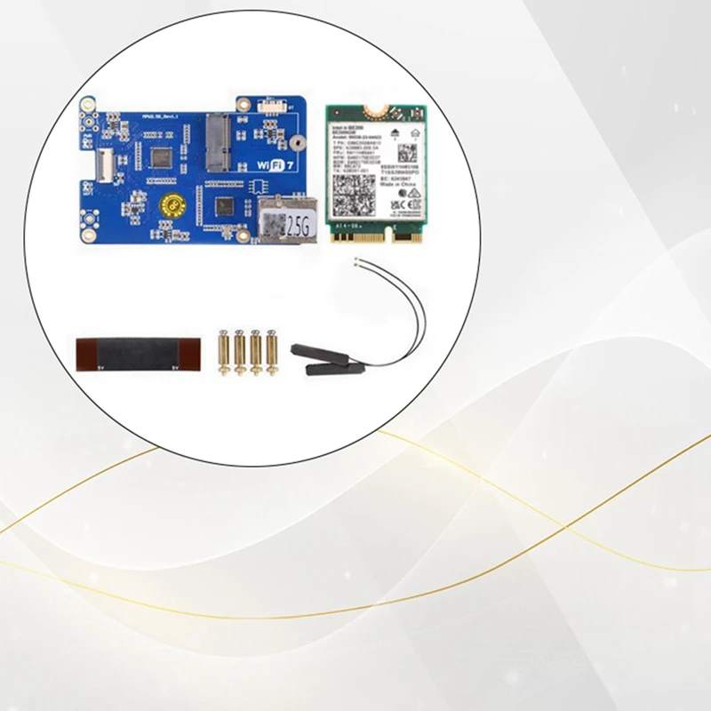 MPW2.5G For Raspberry Pi 5 Expansion Board PCIE To Wifi7 2.5G ETH With Wifi Module RTL8125 M.2 Ekey Interface For RPI 5