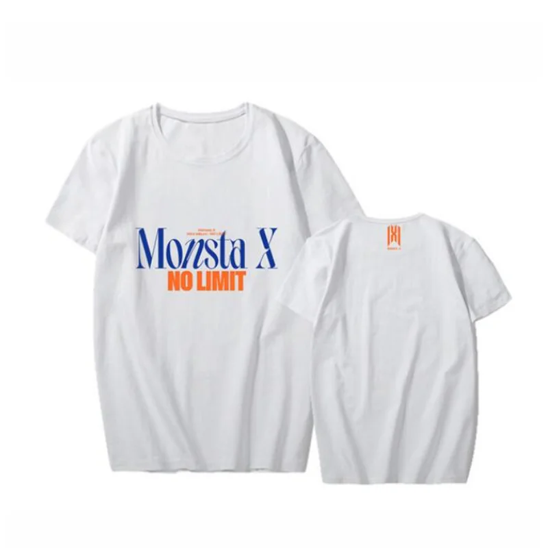 KPOP Monsta X NO LIMIT US TOUR 2022 Monsta X Oversized T Shirt Unisex Short Sleeve Cotton Summer Tops Graphic Tees Streetwear