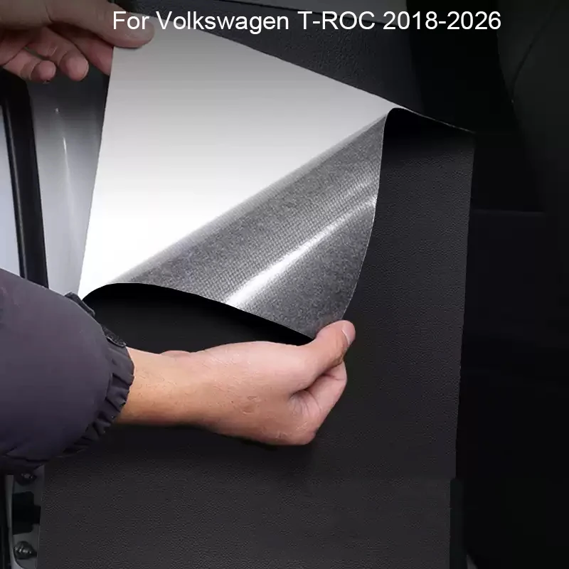 Car B-Pillar Door Anti-Kicks Protect Pad PU Leather For VOLKSWAGEN T-ROC 2018-2026 Trunk Anti-Dirty Scratch Resistant Accessory