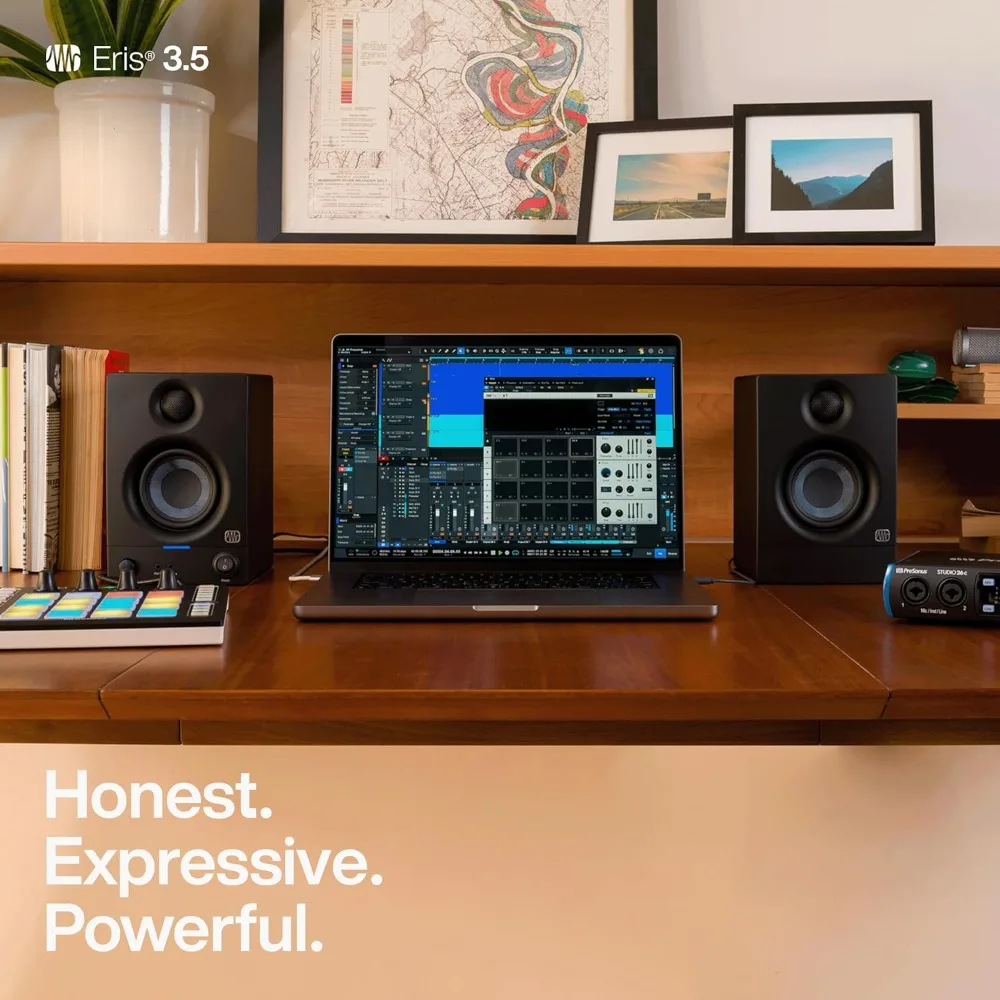 

Eris 3.5 Studio Monitors, Pair — Powered, Active Monitor Speakers for Near Field Music Production, Desktop Computer, Hi-Fi Audio