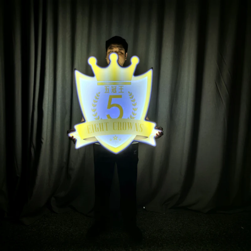 Stage performance champion hand-held signLEDLight-Up Cheering Props Sign for BarsKTVAtmosphere props for serving and pouring dri