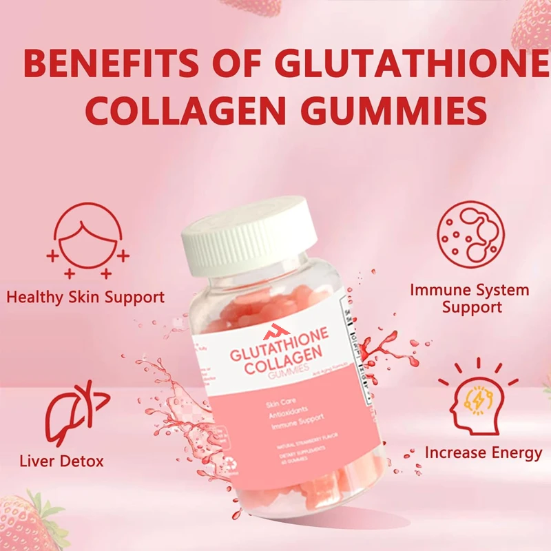 

Glutathione Collagen Gummies | Reduce Glutathione and Hydrolyzed Collagen | Smooth Wrinkles, Enhance Immunity and Liver Health