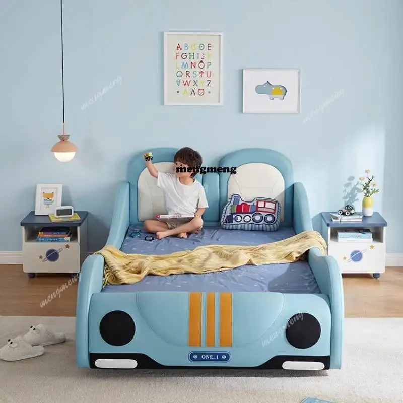 Safety Car Shape  Beds Europe Guard Rails Design   Bed Toddler Playpen Modern Camas Infantiles Furniture For Home