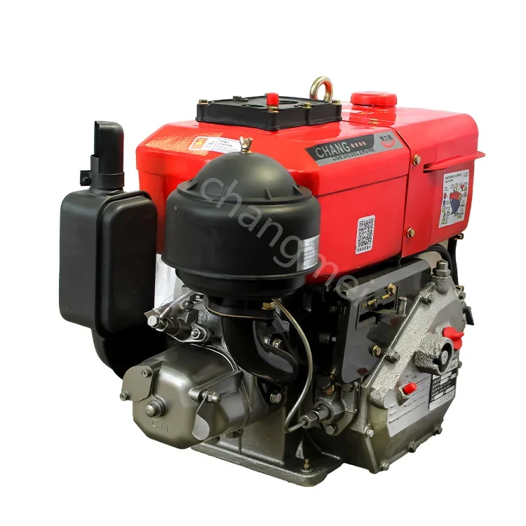 8hp Single Cylinder Gas Engine R180 Electric Start 10hp Tractor Engines Sale Water-Cooled Motor Machinery Including Pump