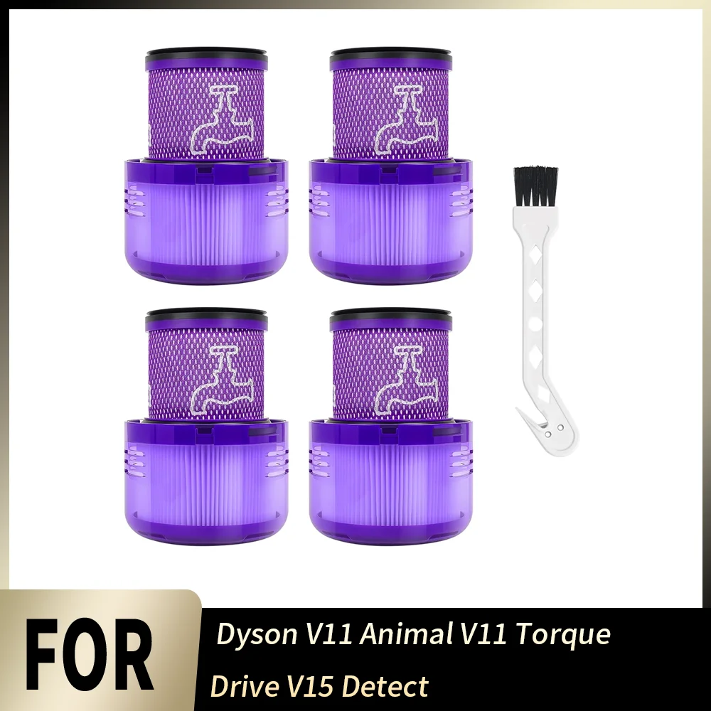 Ersatzfilter mit Bürste für Dyson V11 Animal V11 Torque Drive V15 Detect Staubsauger Cyclone Rear Cleaning Ersatzteil